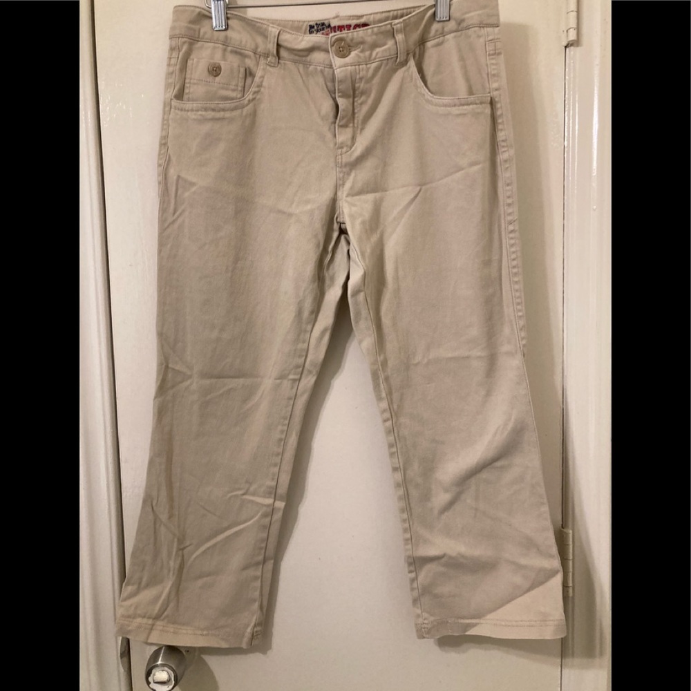 Justice Stretch Jeans. Size 18.5 Tan Khaki Beige Stretch Pants Trousers